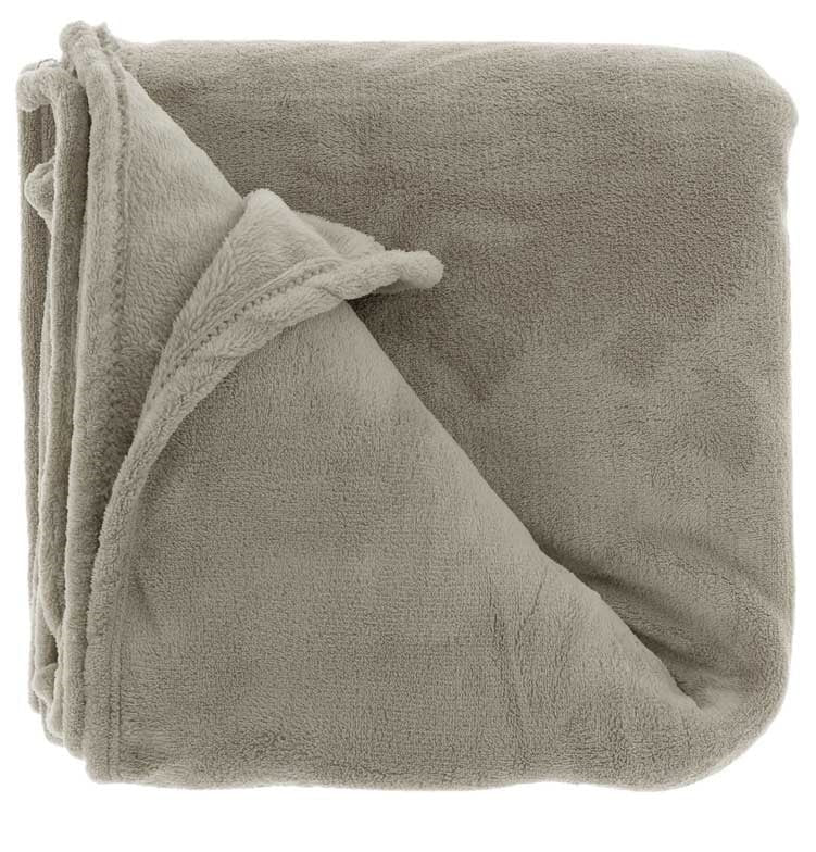 CLAUDI plaid in Chateau Grey (beige), 130×160 cm, zachte woonplaid die rust en warmte brengt in elke ruimte.