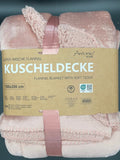 flanel deken roze