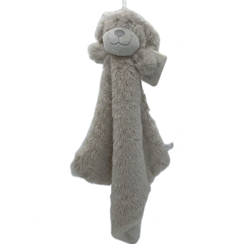 Knuffeldoekje baby – hond – beige – 30×30 cm – zacht kraamcadeau