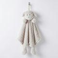 Knuffeldoekje baby en peuter – Kraamcadeau - Knuffeldoek met hond als dierenvriendje – rond 30x30 cm - Beige