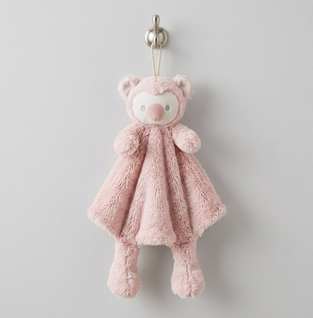 Knuffeldoekje baby – uil – roze – 30×30 cm – zacht kraamcadeau