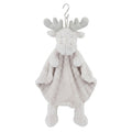 Knuffeldoekje baby en peuter – Kraamcadeau - Knuffeldoek met eland als dierenvriendje – rond 30x30 cm - Beige
