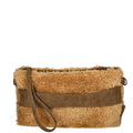 Camel Enrico Benetti teddy clutch/crossbody 66705; fluffy teddy stof en compact design.