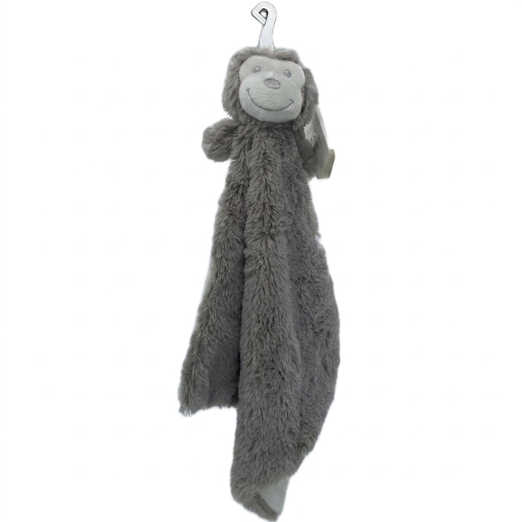 Knuffeldoekje baby – aap – grijs – 30×30 cm – zacht kraamcadeau