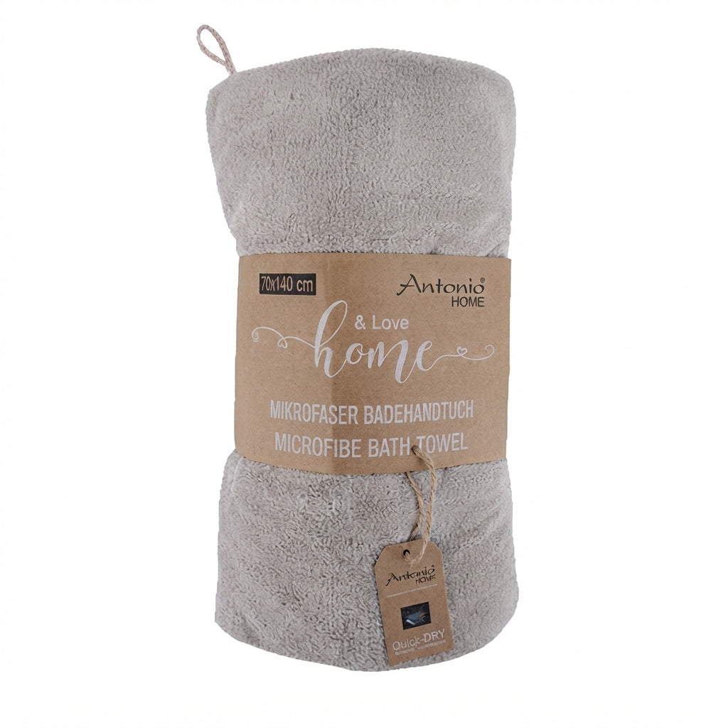 Microvezel handdoek beige 50x100 cm