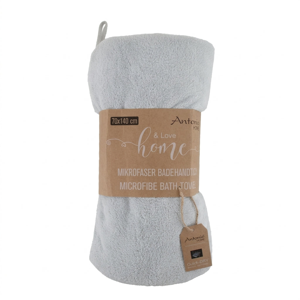 Microvezel handdoek 70x140 lichtgrijs – Ultieme Zachtheid en Sneldrogend