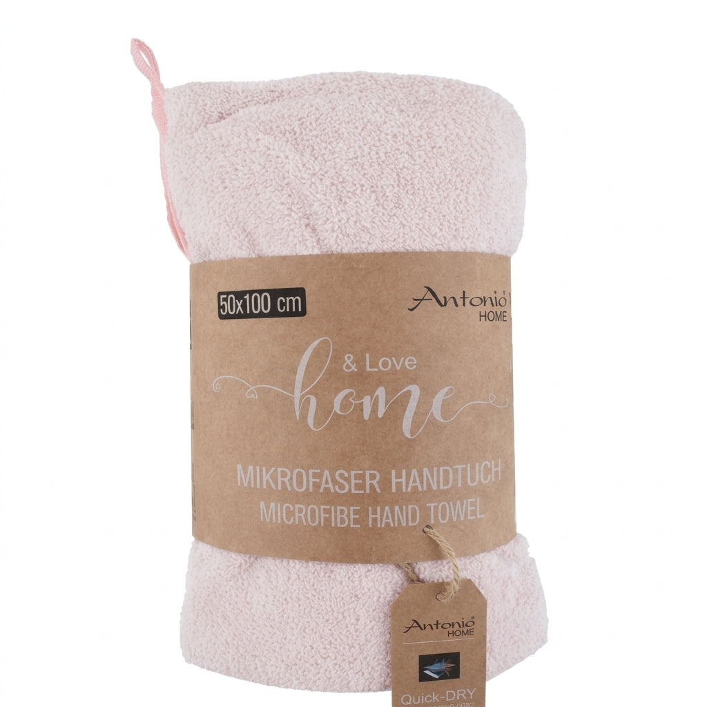Microvezel handdoek 50x100 cm roze – Luxe, Sneldrogend & Ontzettend Zacht