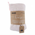 Oud roze flannel teddy deken 150x200 cm met verpakking en roze lint