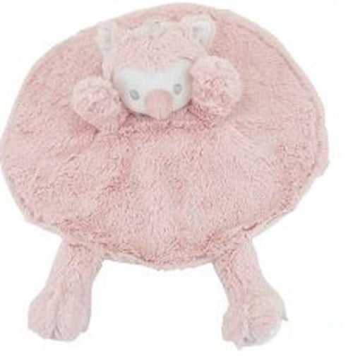 Knuffeldoekje baby – uil – roze – 30×30 cm – zacht kraamcadeau